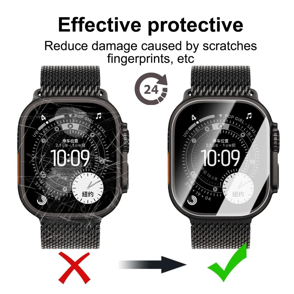 1-5pcs Easy Install for Apple Watch Ultra 1/2/3 Screen Protector HD Tempered Glass Anti-Scratch Protective Film for IWatch 49mm