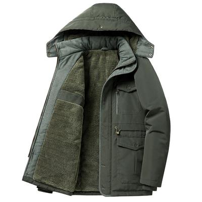 Bavlnená vystužená pánska bunda Winter Plus zamatová vystužená Outdoor Teplá bavlnená vystužená pánska bunda nadmernej veľkosti