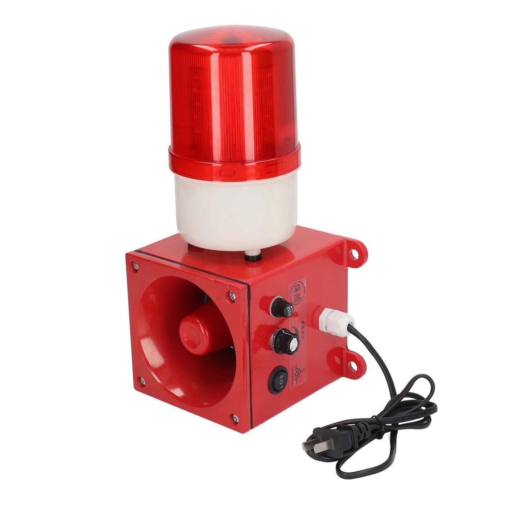 Industrial Warning Lamp 120DB Audible Visual Alarm Waterproof Security Strobe Light