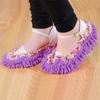 1 Piece Reusable Detachable Washable Household Floor Cleaning Slipper Mop Shoes Cover (Coffee)
