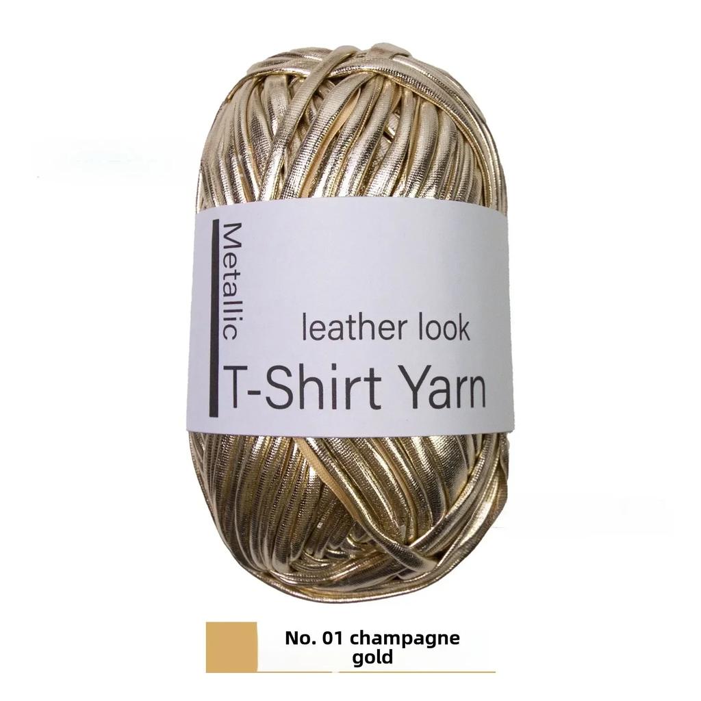 Metallic T-shirt Yarn Metallic Gloss Cloth Line DIY Hand-woven Wool Ball