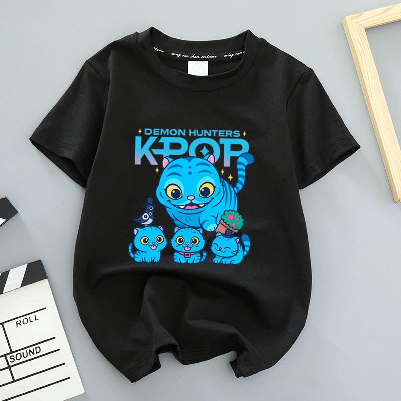 Summer Round Neck 3D Printed Top Fashionable Casual Short Sleeved Children's Boy and Girl Kids Unisex T-shirts