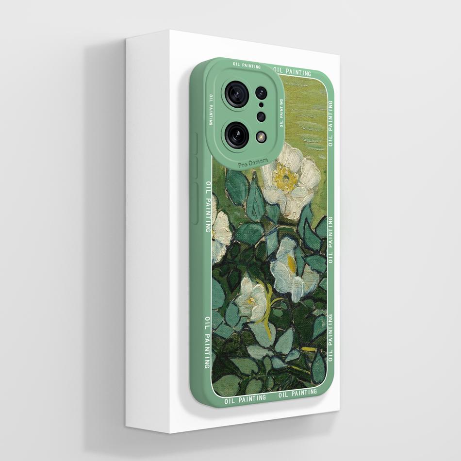 For Oppo Find X5 Pro Lite Case Artistic Style Funda For Oppo Find X 5 X5Pro X5Lite Liquid Silicone Soft Phone Back Cover Coque