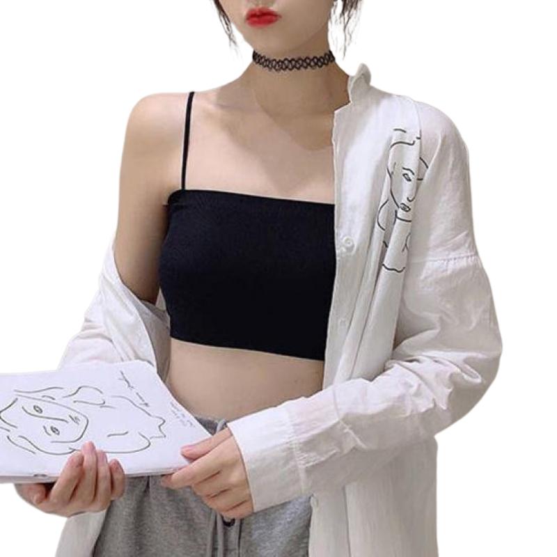 

Укороченный бандо, украшающий спину вокруг нагрудного ремня, тонкий плечевой ремень, антилегкое нижнее белье L белый