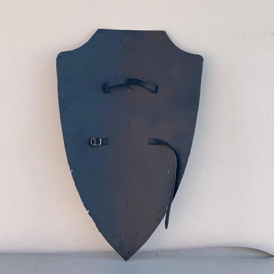 Medieval Black Cross Knight Templar Shield Metal Shield Larp Cosplay Display Shield Halloween Costume