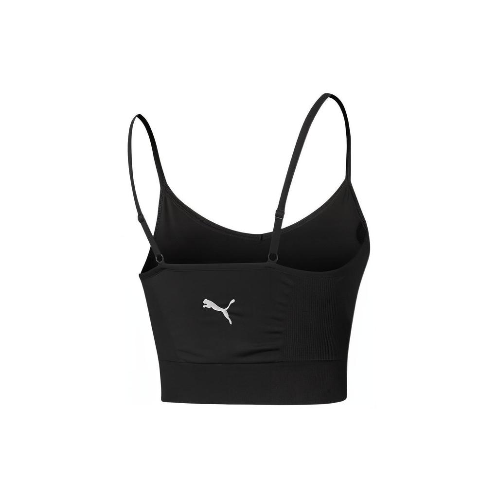 Puma Solid Low Support Yoga Training Sports Bra Women Underwear Black 848083-01