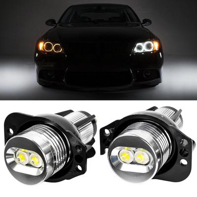 2 × LED Melek Gözler Işık ışık halkası far takımı Ampuller Lamba Beyaz 6000 K BMW 3 Serisi E90 E91 2005-2008 Aksesuarları