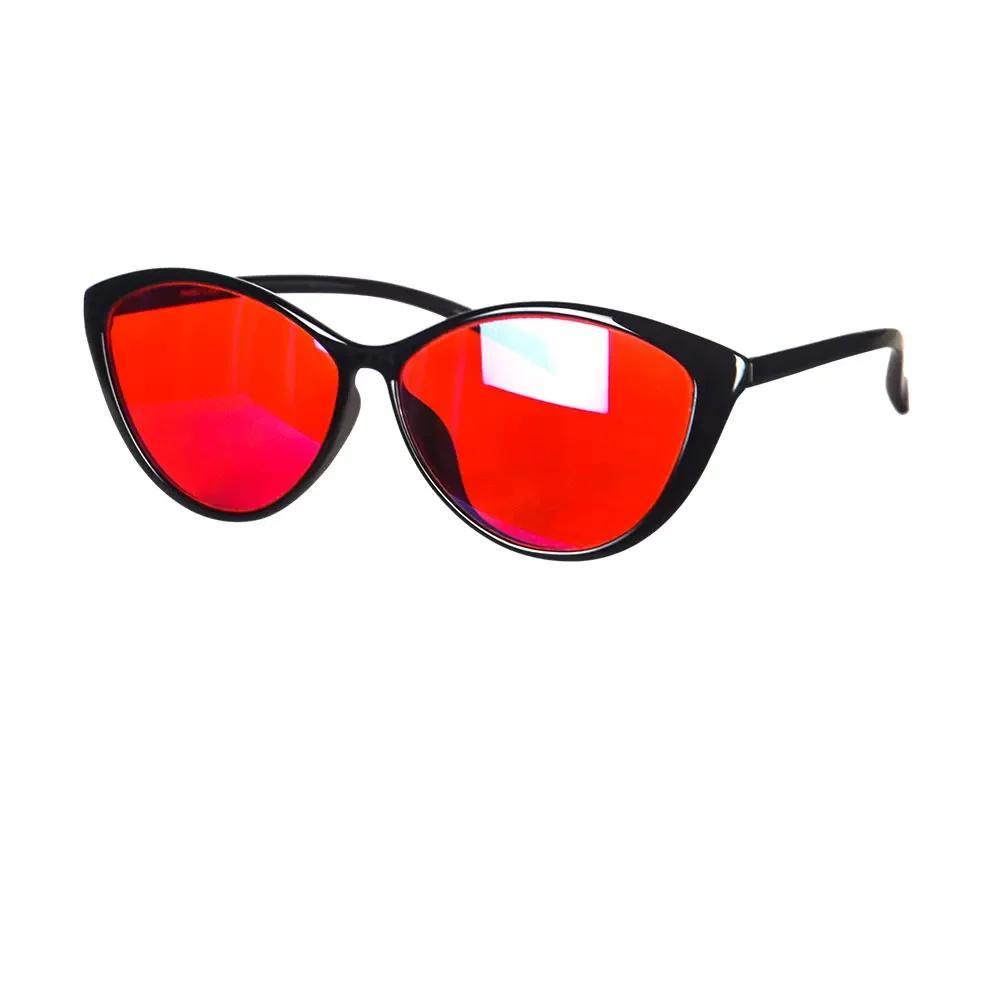 Shinu Ladies Eyeglasses Gamer Glasses Orange Red Lenses Block Harmful Blue Light From Screens Cat Eye Lightweight Tr90 Tr90 Spectacle Frame Frame