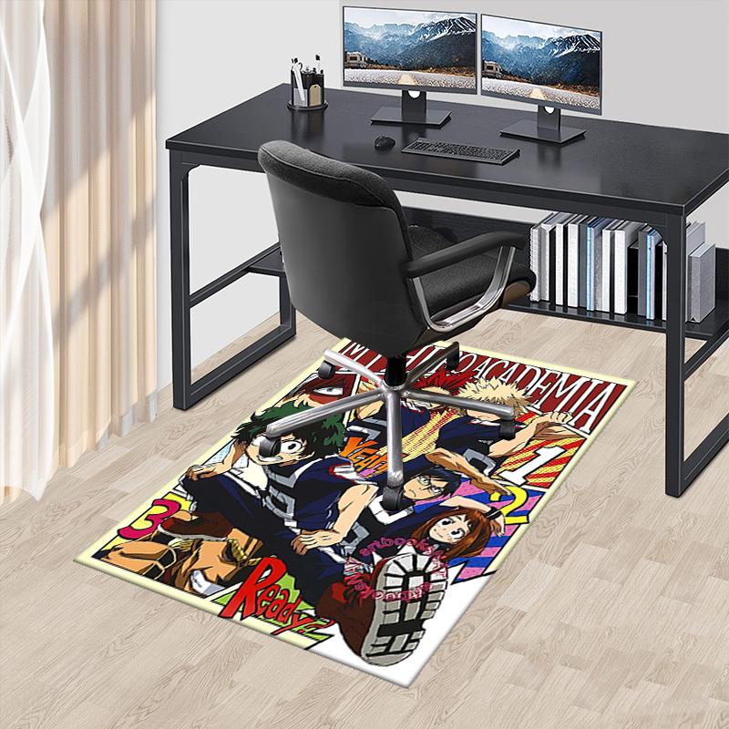 

1pc My Hero Academia Chair Mat - Anime Cartoon Design, Non-Slip Carpet for Office Chairs, Home Decor, Living Room, Bedroom, Game Room, Birthday Gift, 60cm by 90cm