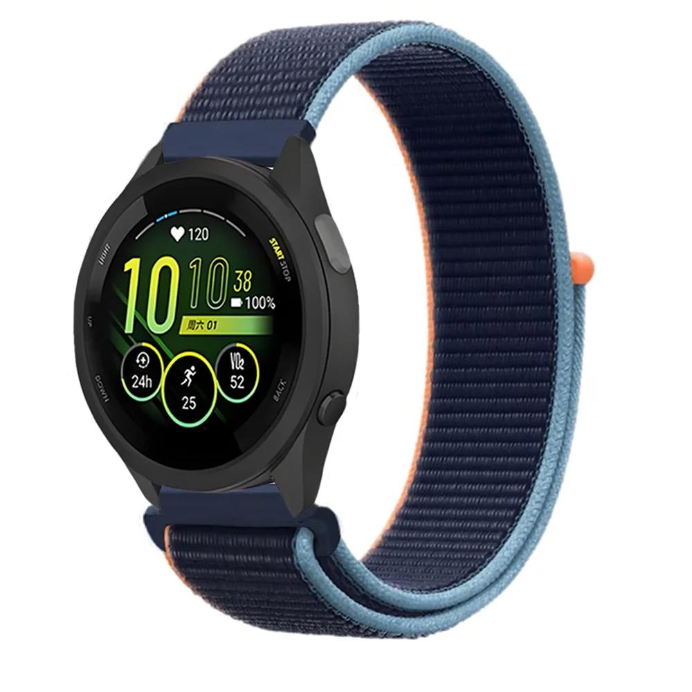 20mm 22mm Pletený nylonový smyčkový řemínek pro Garmin Forerunner 165 55 965 265 255 955 Venu 3 Náramek pro Garmin Active/Vivoactive 5