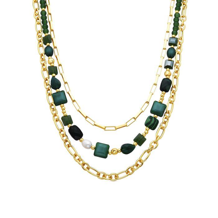 Collier - LUXENTER - Nyste - Or 18k - Plaqué or - Doré
