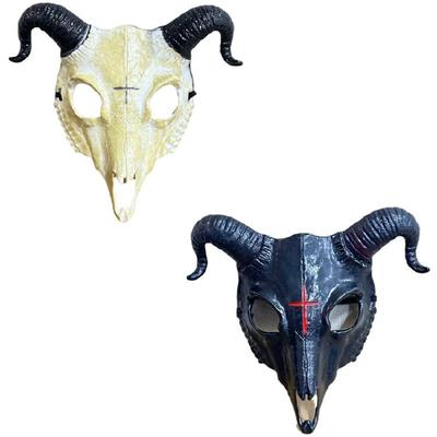 Halloween Goat Cosplay Mask, Goat Head Skeleton Mask for Halloween Party