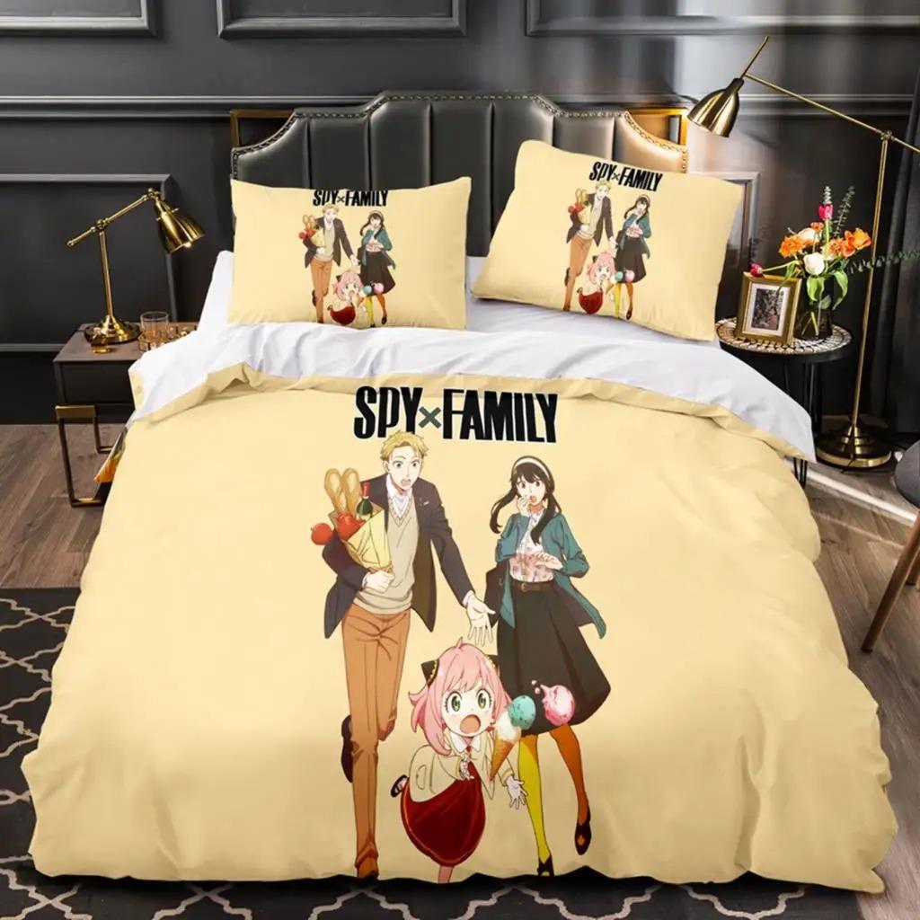 SPY×FAMILY Anime Comforter Bedding Sets Cartoon Duvet Cover Pillowcase Full Size Queen King Quilt Cover Single Double Bed