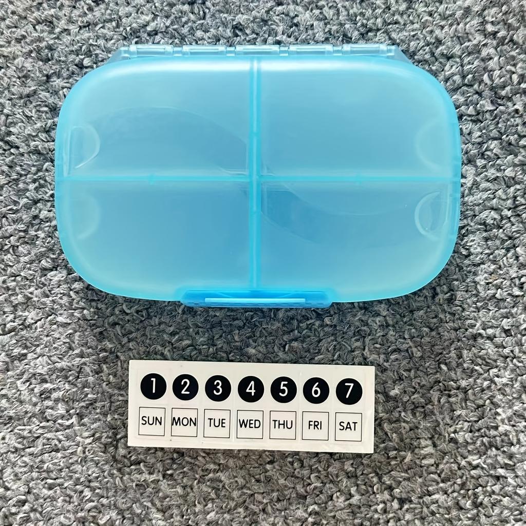 Travel Pill Organizer Weekly Duallock Portable Case 7 Large Compartments Sealed Medicine Container Vitaminfish Oilsupplement