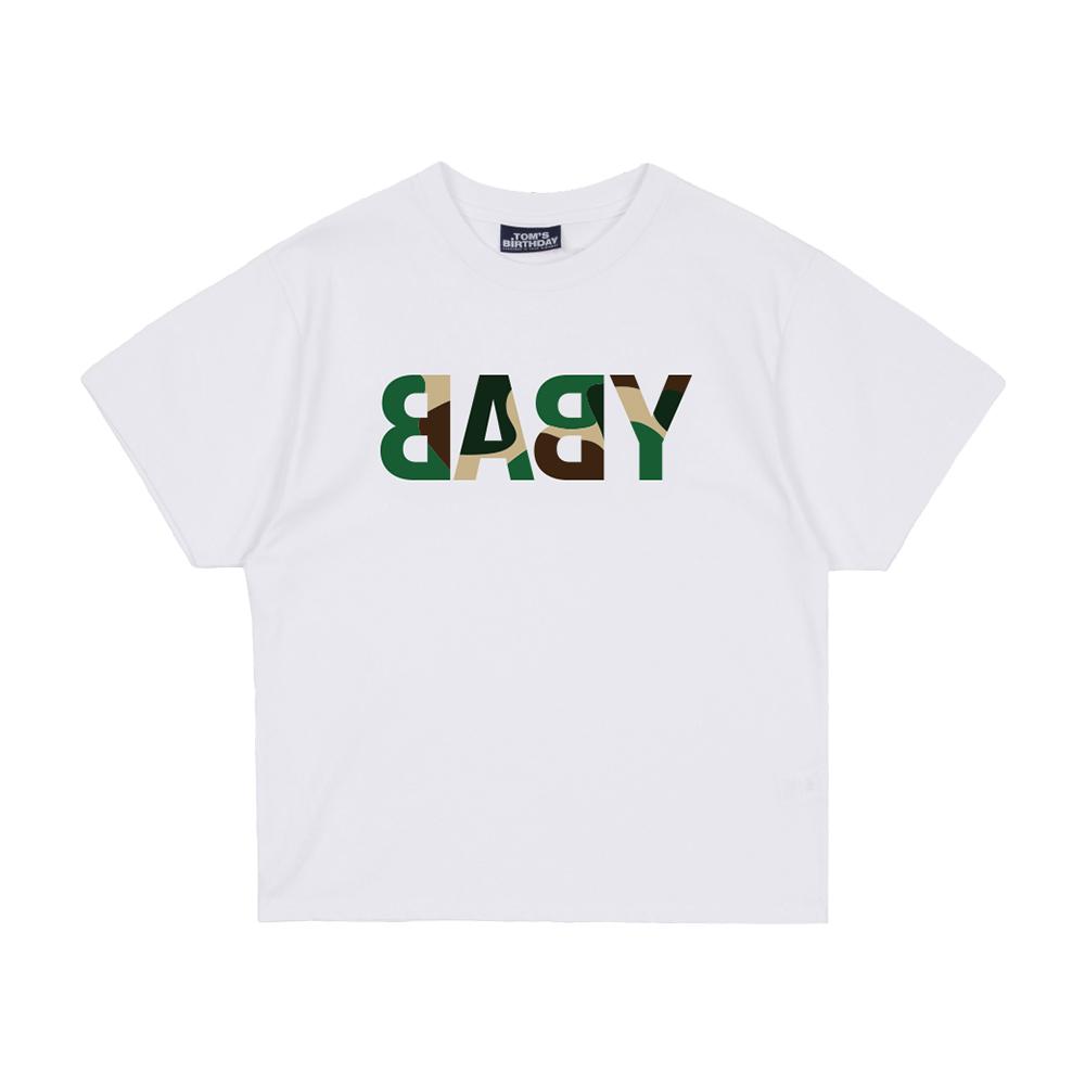 Tomseubeolseudei Baby Half T-Shirt White Camo