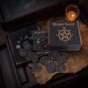 Portable Ancient Runes Carving with 24 Mystical Symbols and Guide Manual Suitable for Meditations Accessories
