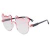 Cute Bear Shape Kids Sunglasses UV400 Protection Rimless Gradient Sun Glasses for Boys Girls Children Outdoor Anti-UV Eyewear