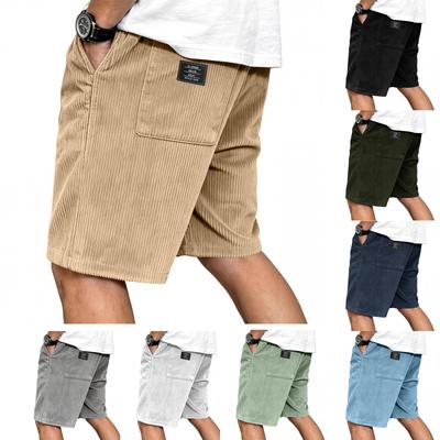 Men's Drawstring Casual Shorts Men's Straight Beach Shorts