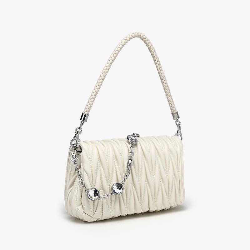 Summer women's bags 2024 new model niche high-end crossbody bag women's handbag niche shoulder handbag underarm bag pleated