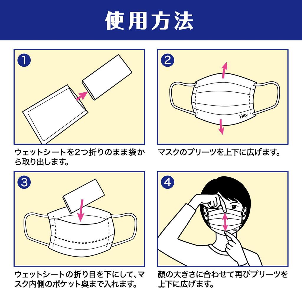 Fitty Moisturizing Silky Touch Masks X 2 Boxes 2 Sets of Bonus Dry Mask Mask, (White/Nonwoven/Pleated) <15 + Masks> Moisturizing, (Regular Size)