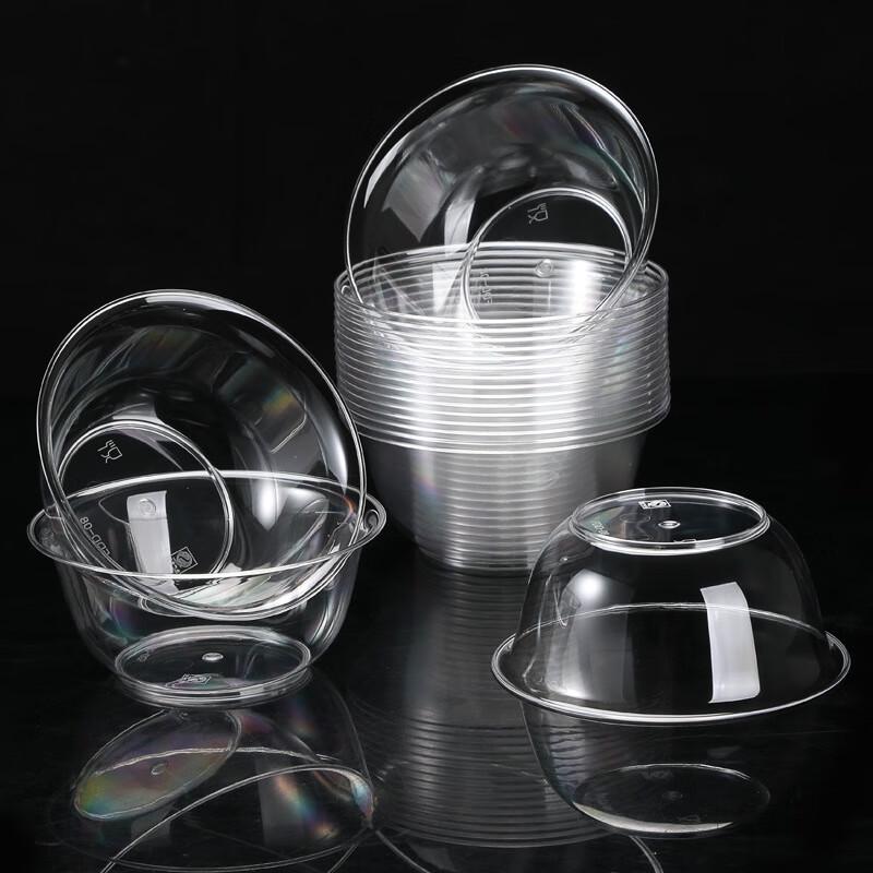 Tigelas de Plástico Cristal Descartáveis