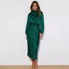 Elegantes Satin Langarm Abendkleid für Damen - Sommer 2023 Kollektion