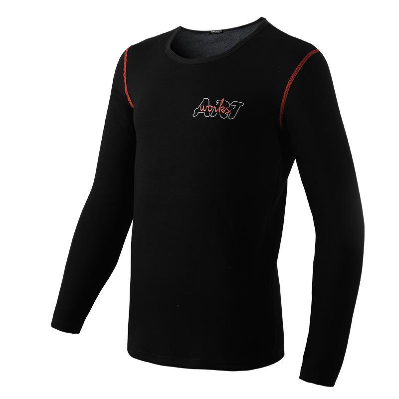 

Мужской теплый осенне-зимний топ с круглым вырезом на подкладке из хлопкового бархата XXL чёрный