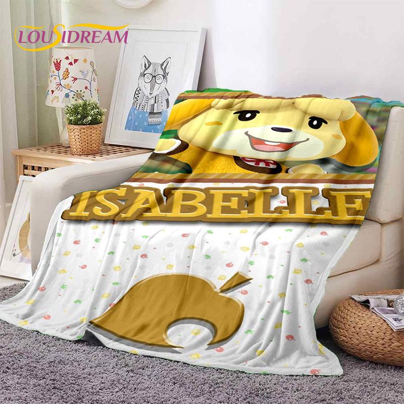 Cute Animal Crossing New Horizons Cartoon Soft Blankets,Throw Blanket Comfortable Blanket for Picnic Beds Sofa Home Bedroom Kids