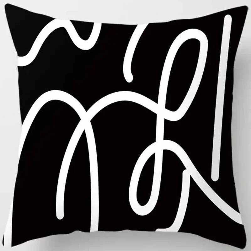 Simple Lines Abstract Pillowcase Office Living Room Car Ornaments Home Pillowcase