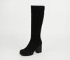 WindRose 338 39 High-heeled Boots Black Suede-velour