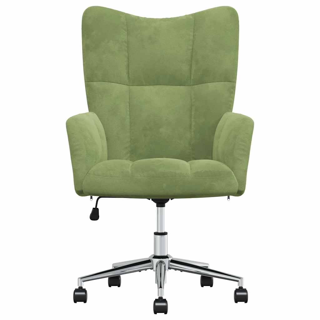 Vidaxl Armchair, Light Green, Upholstered In Velvet