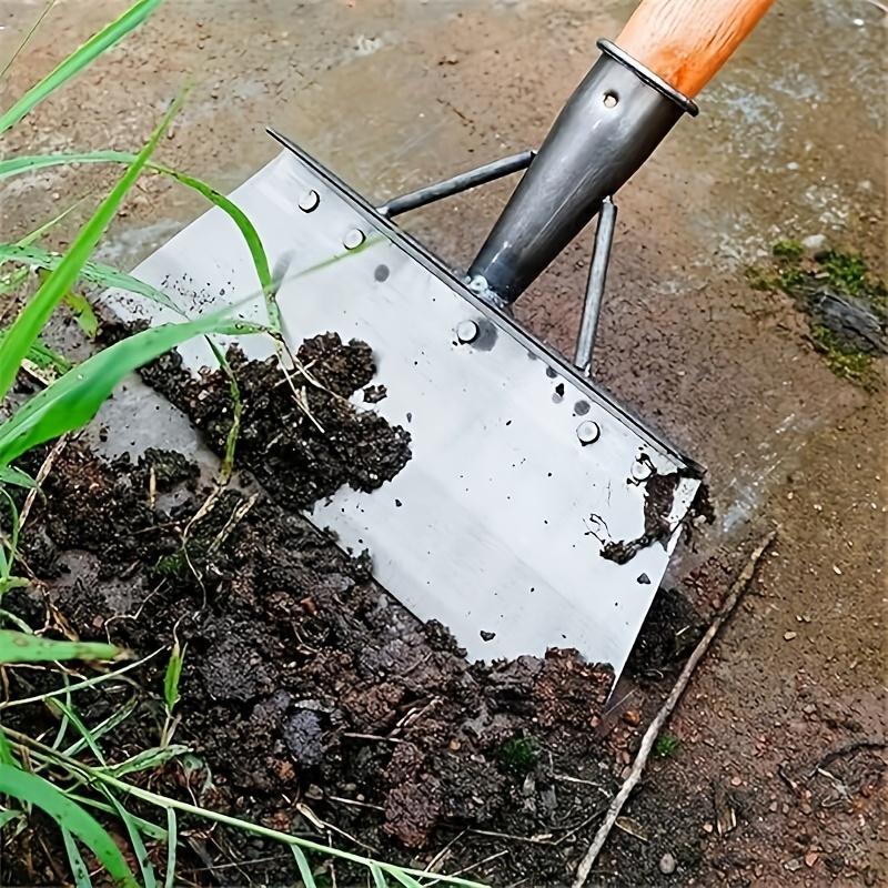 Versatile Stainless Steel Garden Shovel - Handleless, Multi-Use Yard Weeding Tool for Outdoor Cleaning