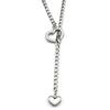 Women Punk Rock Heart Slip Chain Necklace Gothic Cuban Link Choker O Ring Jewelry For Daily Party Wear