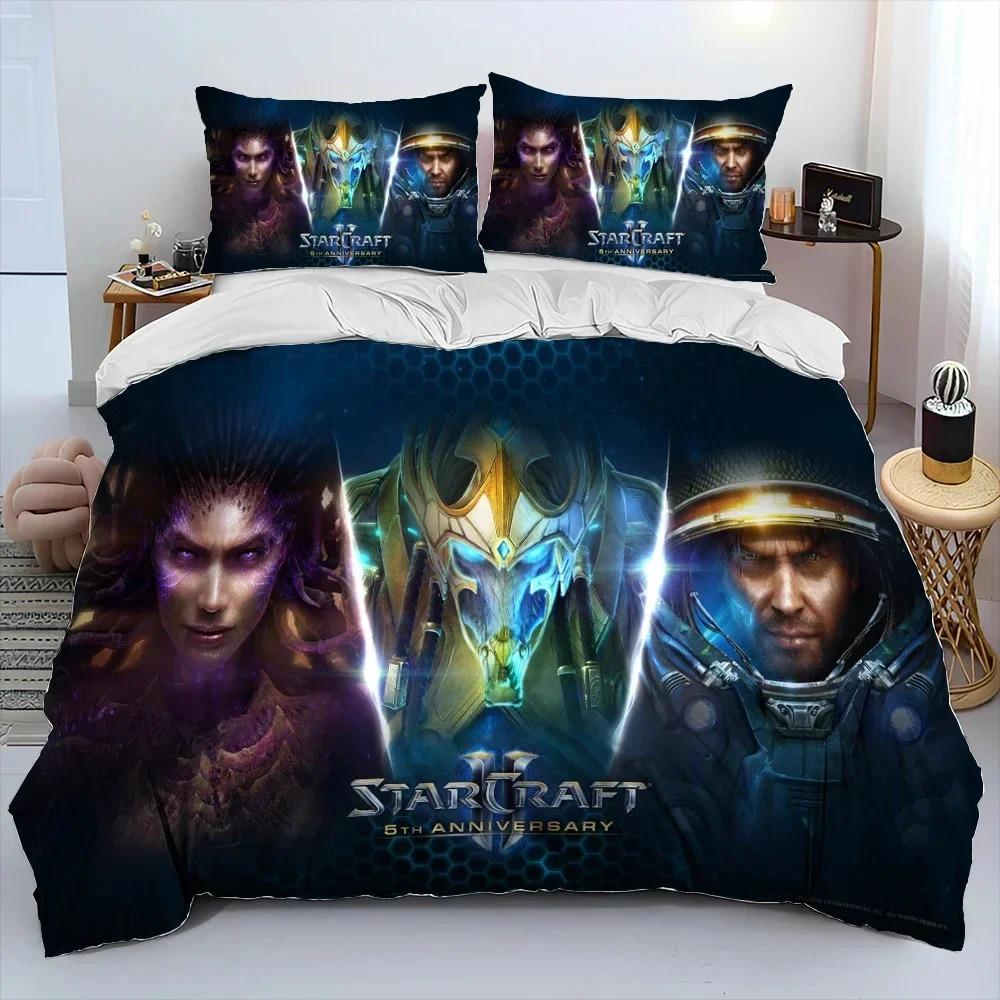 3D HD StarCraft Game Gamer PC Comforter Bedding Set,Duvet Cover Bed Set Quilt Cover Pillowcase,king Queen Size Bedding Set Kids Tool
