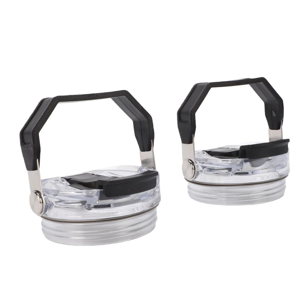 2pcs Replacement Flip Straw Lid with Handle Leakproof Flip Top Water Bottle Lid for 30oz Stainless Steel Cup