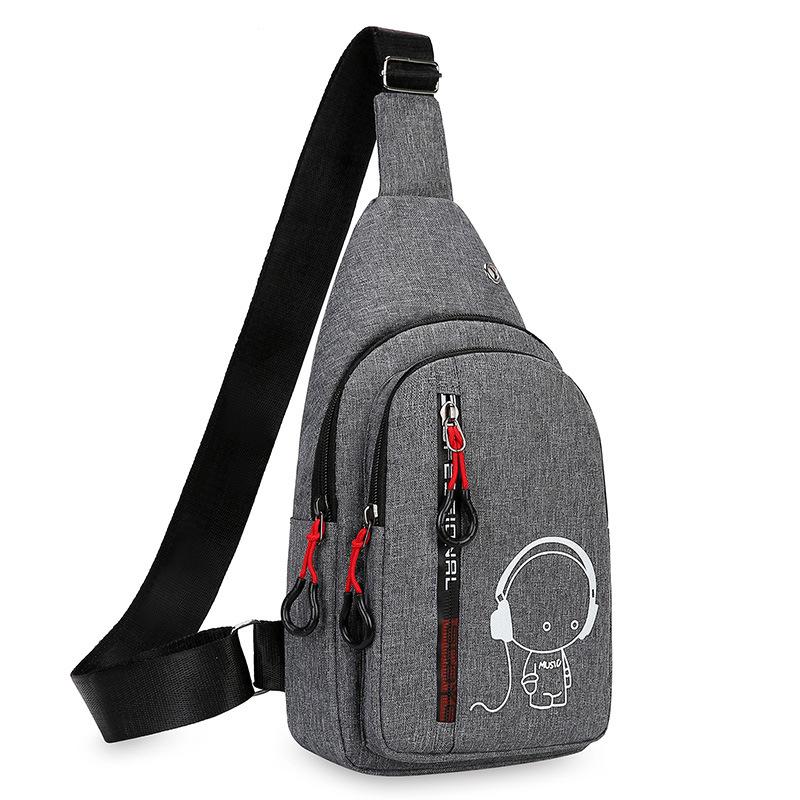 Luminous Children Men's Chest Bag New Fashion Messenger Bag Multi Layer Small Bag Leisure Outdoor Small Backpack.