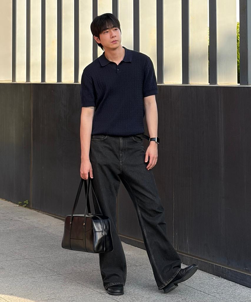MINDBRIDGE Cable Collar Semi-Oversized Short Sleeve Knit - 2 Colors