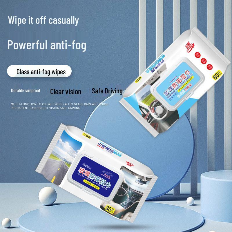 Hydrophobic Anti-Fog Car Glass Wipes: Rainproof Rearview Mirror & Oil Film Removal