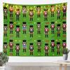 Nutcracker Christmas Tapestry Merry Christmas Wall Holiday Gift Wall Hanging Blanket for Living Room Bedroom Green Home Decor