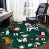 1pc Puppy Party Office Round Rug, Non-slip, Soft and Durable Office Rug for Interior Decoration, Perfect for Office, Beautiful Decoration yy260323007