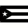 2D Flat - 1pc Multi-Size Optional 2D Plane, Puerto Rican Flag - Old Black And White Star Strip Design, High Quality Durable Fabric, with Metal Buttonh