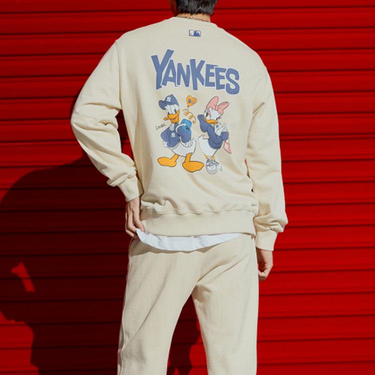 New Disney X MLB X Disney Sweatshirts Unisex Ecru 3AMTD1114-50BGL