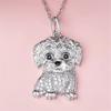 Exquisite Schnauzer Pendant Necklace Cute Collar Chain Maltese Dog Pendant Necklace  Unisex