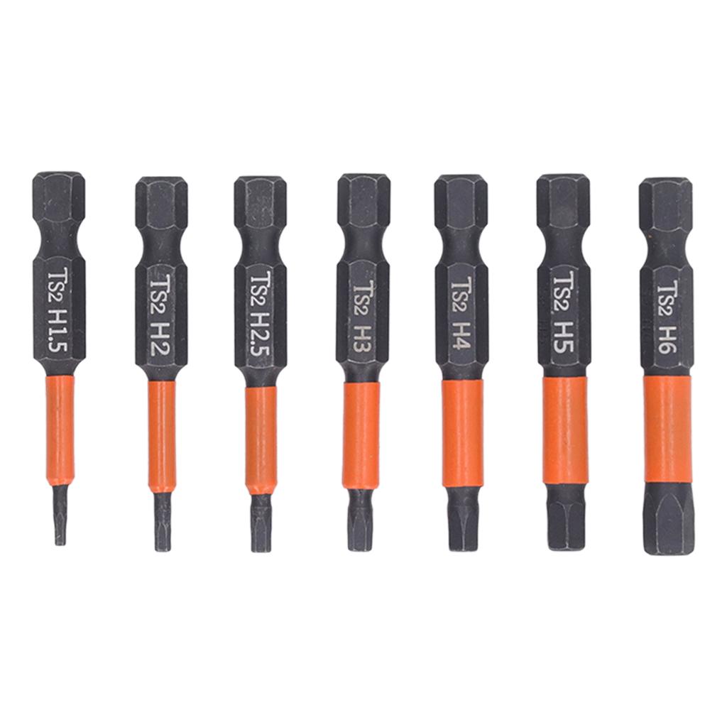 7 Stück Sechskantantrieb Bit Magnetischer Stahl Sechskantnuss Schraubenkraft Einsetzen Bohrer-Bit-Satz