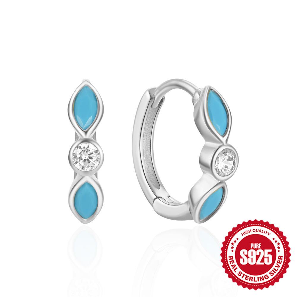 

Сережки Серії Бірюза Сережки-Пряжки Сережки Прості Преміальні Сережки Дизайнерські Сережки Срібні Сережки S925 925 Silver