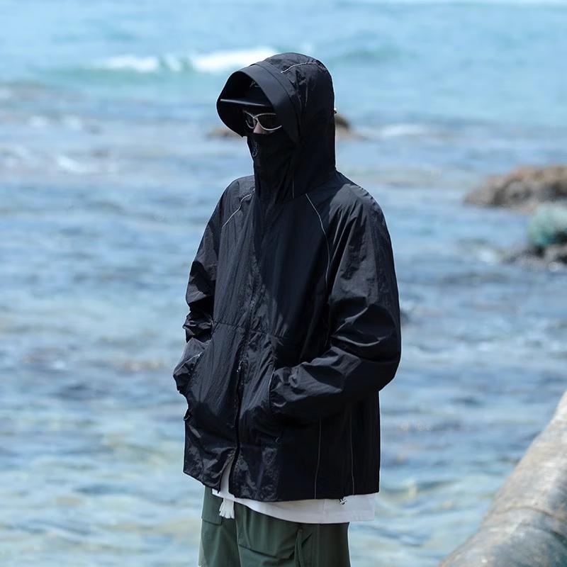 

XIN SHENG XIANG Unisex Ice Silk Cooling UV Protection Hooded Jacket