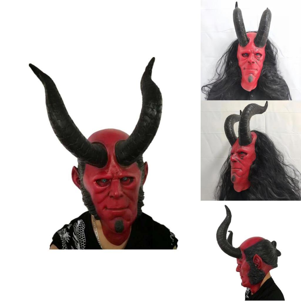 Hellboy Latex Mask For Halloween And Christmas Themed Events And Cosplay
