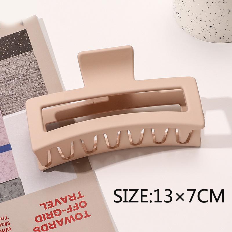 Free Shipping Large Oversize Crab Hair Clips Women Shark Clips Matte  Rectangle Geometric Hair Clips 13cm Big Barrettes Headwear
