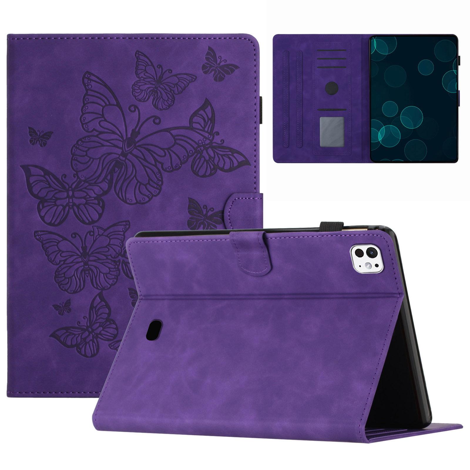 

For iPad Pro 11 (2025)/11 (2024) Case Butterfly Leather Folio Tablet Cover Auto Sleep/Wake F