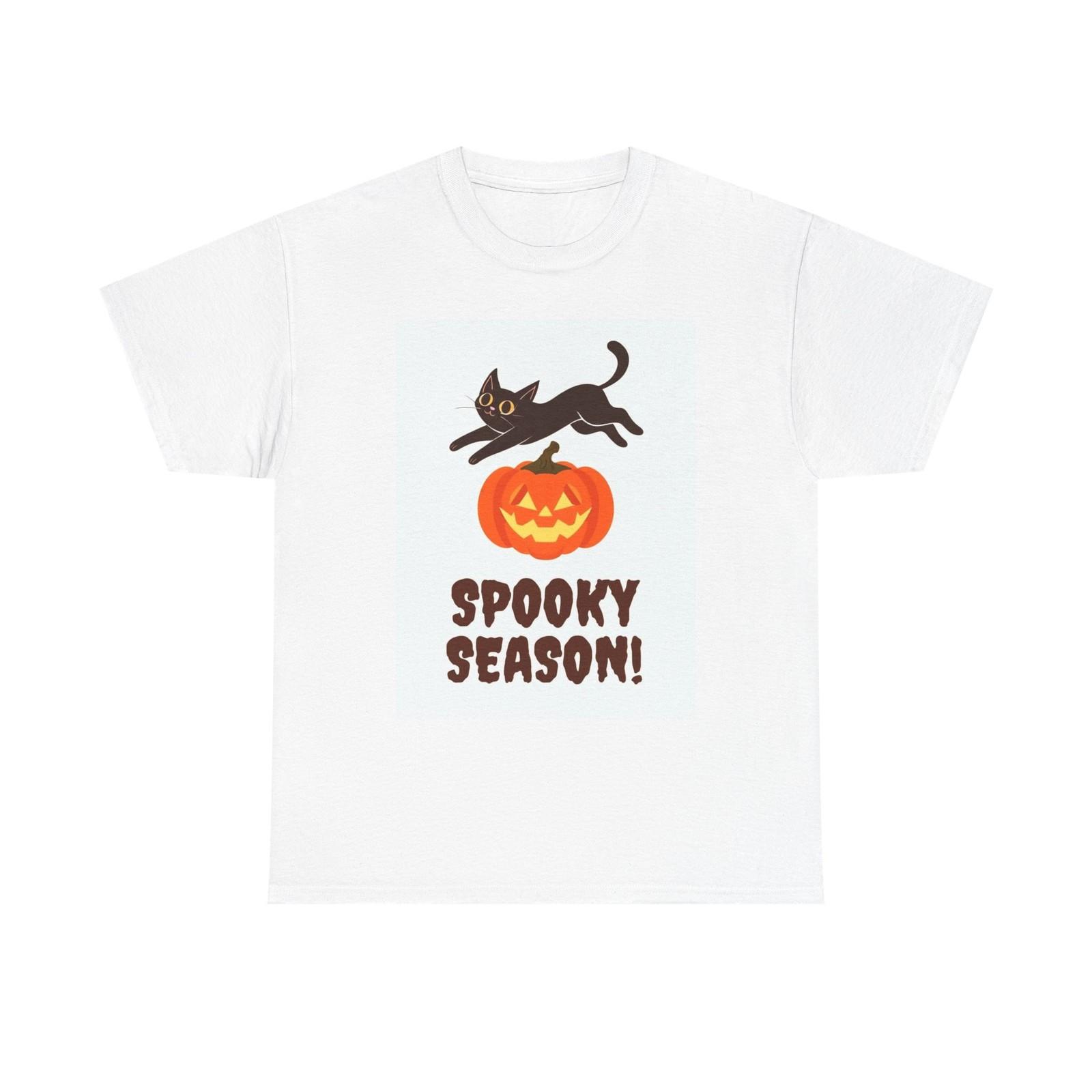 Spooky Season Cat T-Shirt | Halloween Tee Gift for Cat Lovers, Halloween Decor S разноцветный